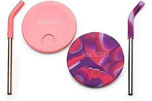 Klean Kanteen Pink Tie Dye Straw Lid 2-Pack
