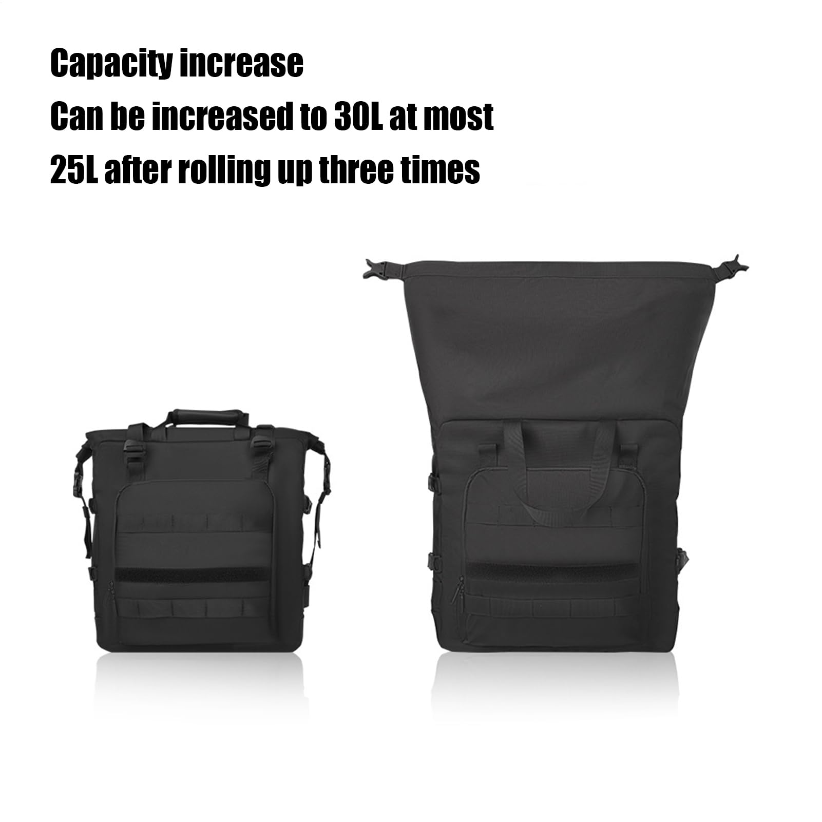 Sacoches de selle de moto, sac de rangement, résistant à l'eau, capacité de 30 l, fermeture à boucle , 1 paire pour voyage, tourisme, aventure en plein air, 2,7 kg, noir | Sac à Outils Moto Pour Femmes Adultes Et Adolescents Activités De Plein Air Cyclism