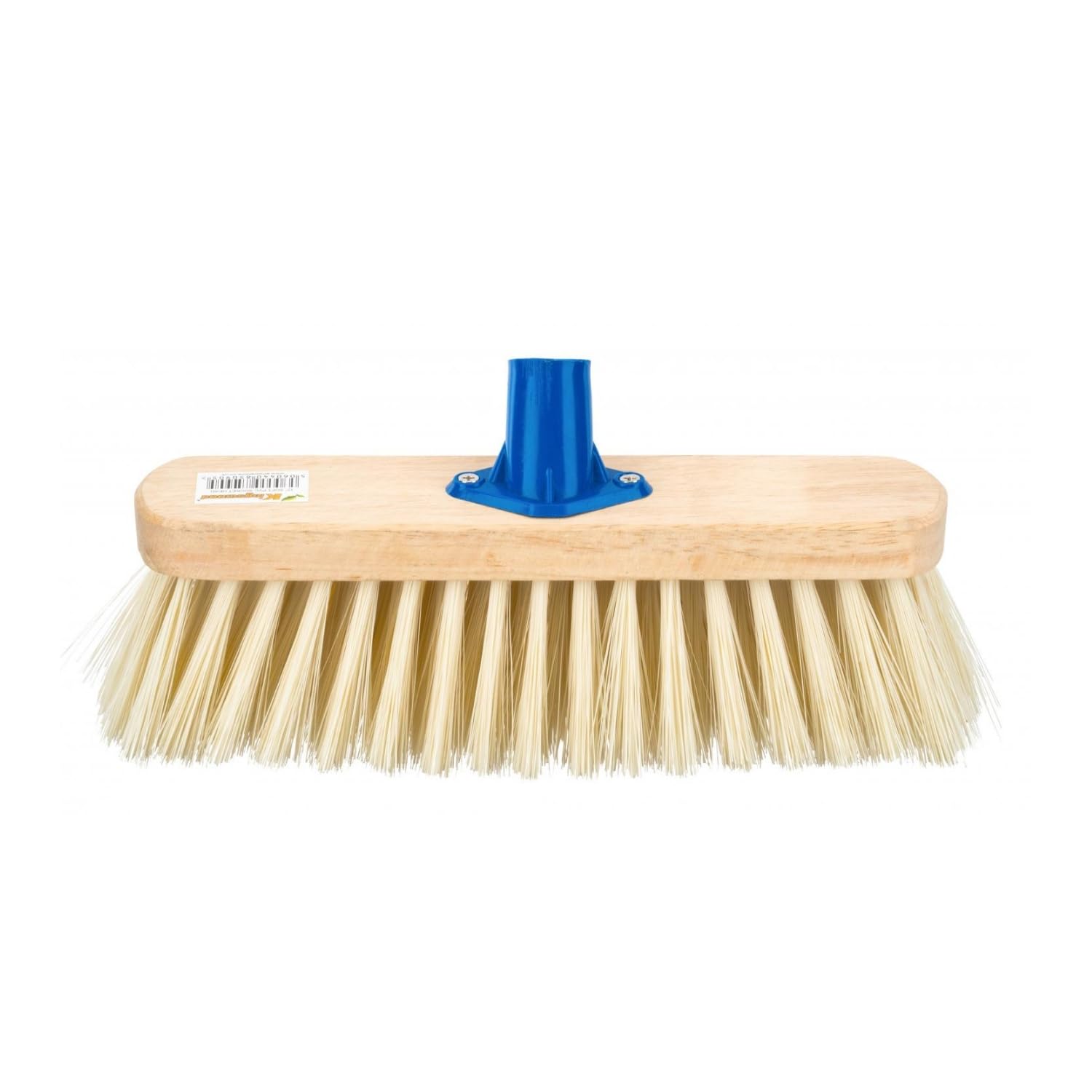 Homeshopa.com Soft Cream Pvc Homeshopa 12 Inch Indoor Outdoor Sweeping Broom Head, Heavy Duty Cleaning Brush For Any Surface Wooden Floor Decking And Paving Slabs