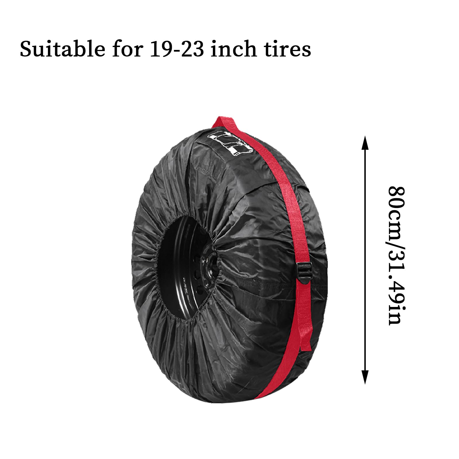 Set 4 Sacchetti Impermeabili Per Pneumatici Auto - Custodie Protettive Per Gomme 19-23 Pollici - Foto 9