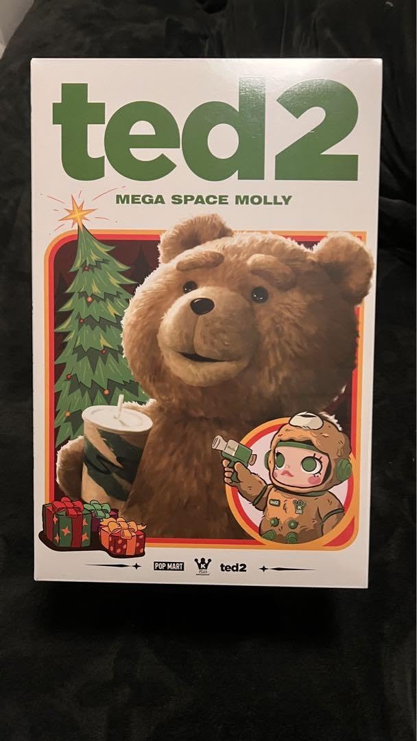 Amazon.co.jp: POPMART MEGA 400％ SPACE MOLLY Ted 2×1点 : おもちゃ