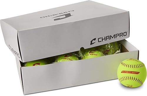 Miniatura 5 de CHAMPRO Safe-T-Softball Cover Optic Yellow 12 PK Funda para Softbol