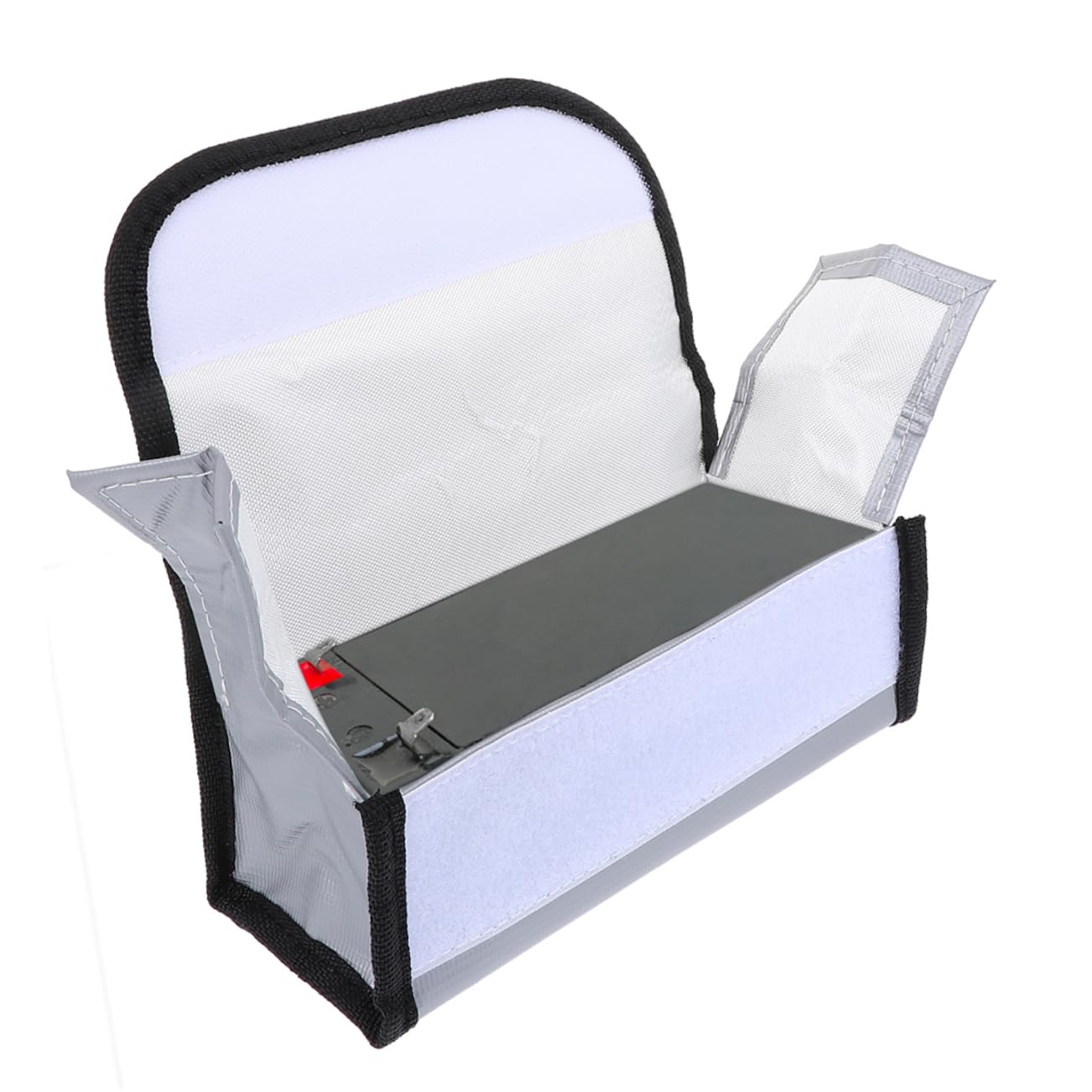 SHINEOFI 3 Set Borsa Antideflagrante Per Batteria Borsa Batteria Ignifuga Sicurezza Safebet Sacchetti Sacchetto Antiesplosione Per Batterie Custodia Protettiva Per Silver 2 Pezzi*3