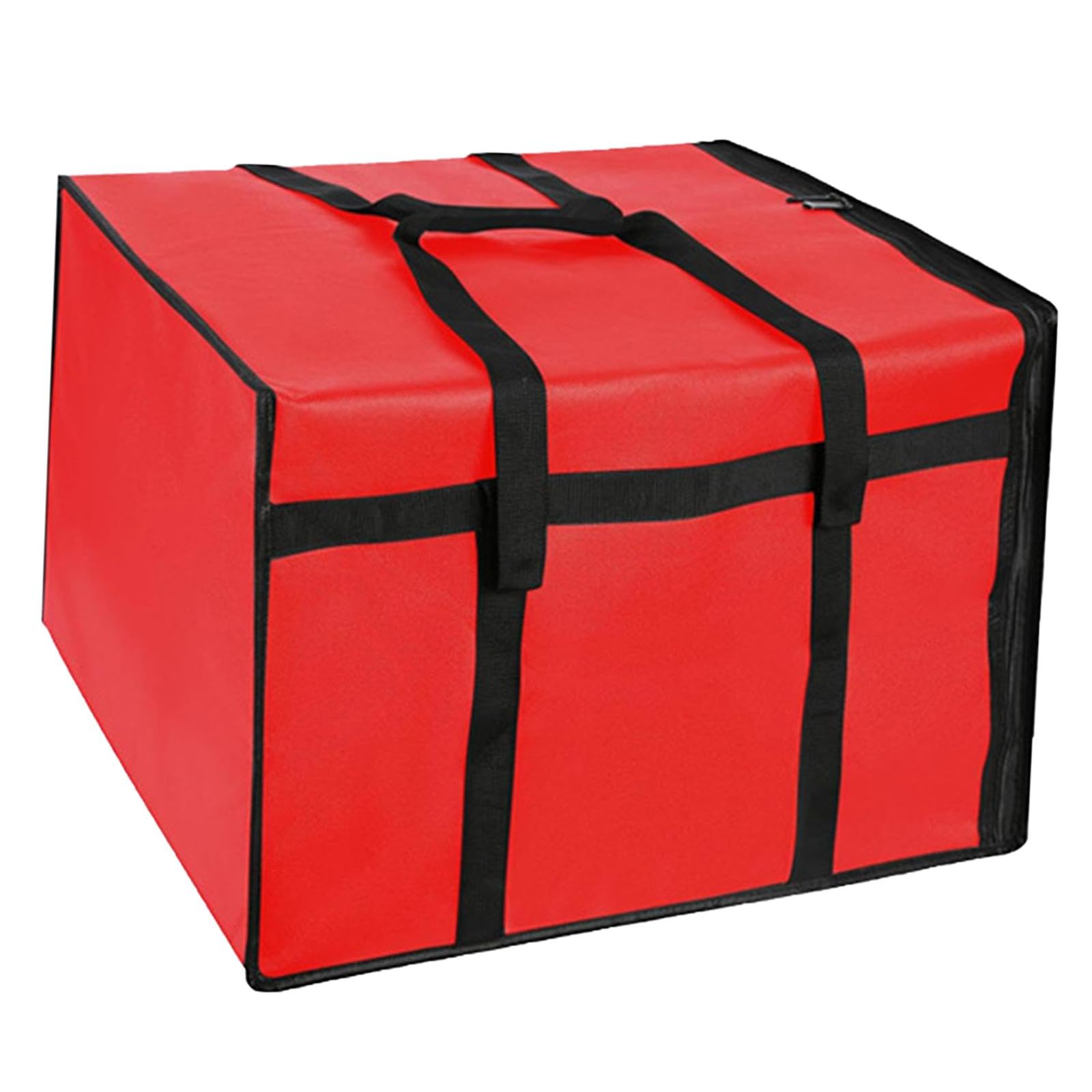 Bothyi Pizza Carrier Insulated Bag Food Bag Thermal Pizza Box Lightweight for Food Service with Dual Zippers Grocery Shopping Bag, 50cmx50cmx35.5cm