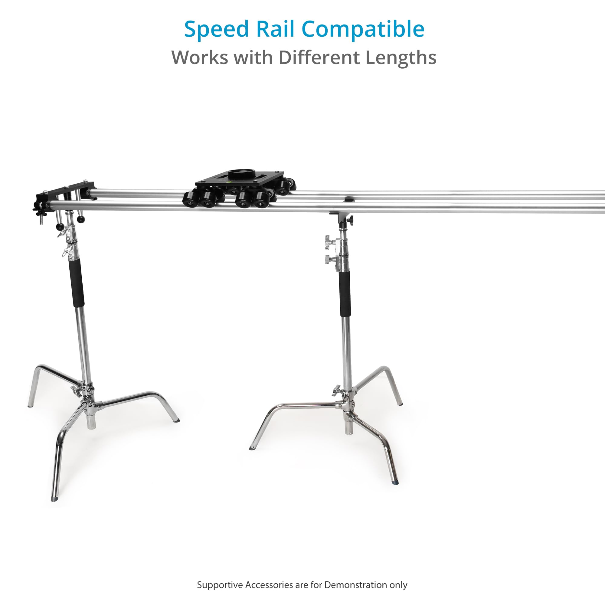 Carrello PROAIM per Polaris con estremità universali e supporto centrale. Supporta 200 kg. Include adattatori per ciotola da 75 e 100 mm.Diametro binario di binario: 1,5"-1,98". (DL-PLRS-BG)