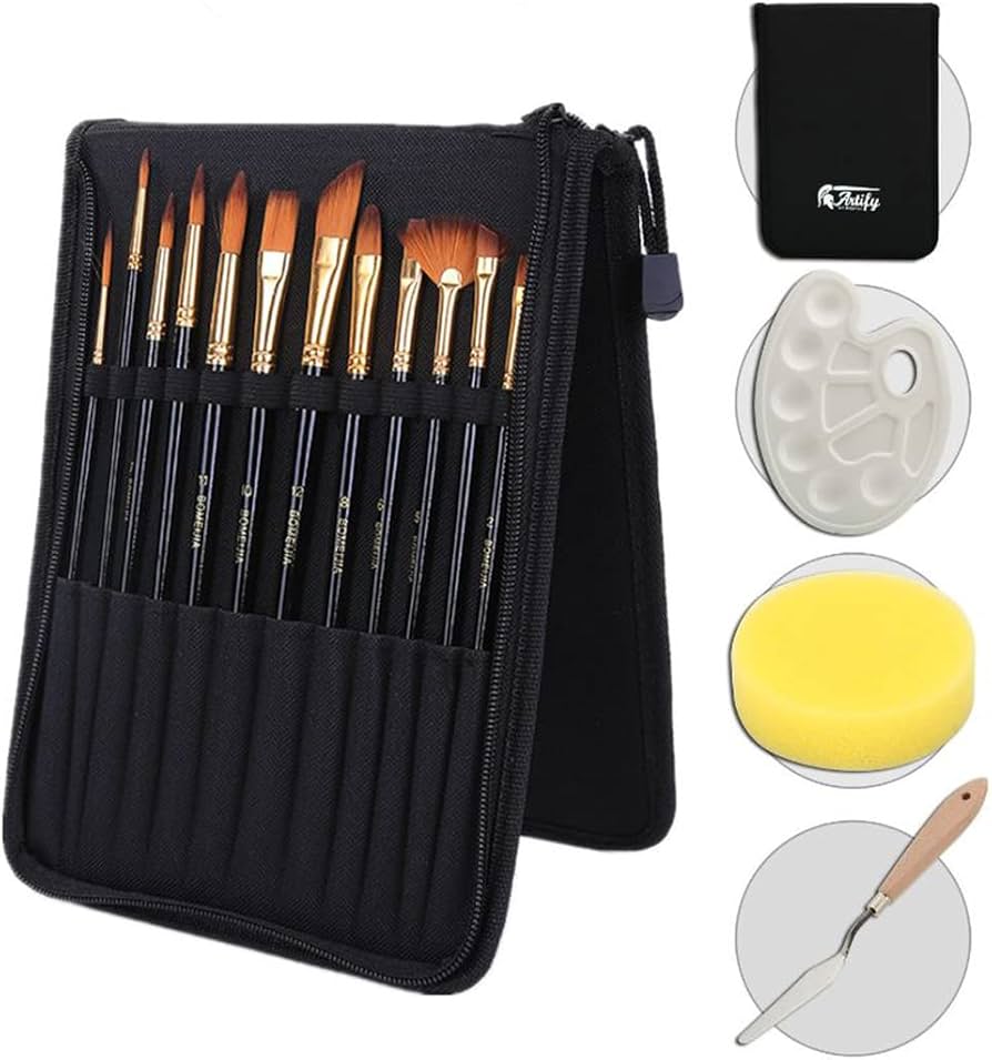 Amazon.co.jp: 絵具 絵具セット 絵具パレット 絵筆ケース 絵筆入れ