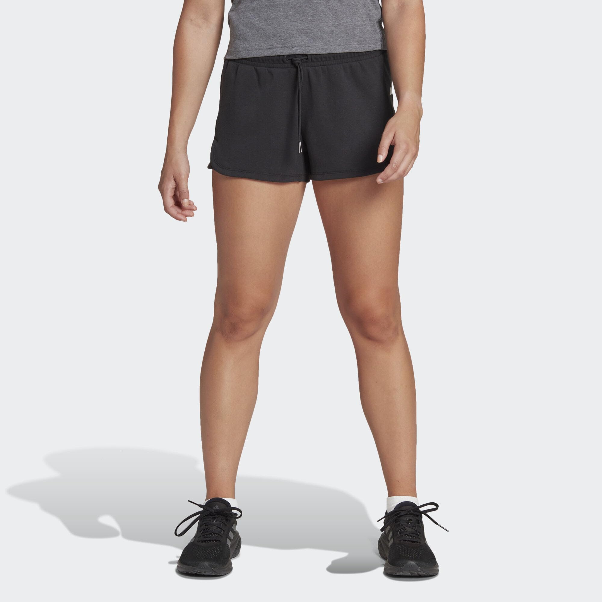 Adidas - Train Essentials Train Cotton 3-Stripes Pacer Shorts, Pantaloncini Donna