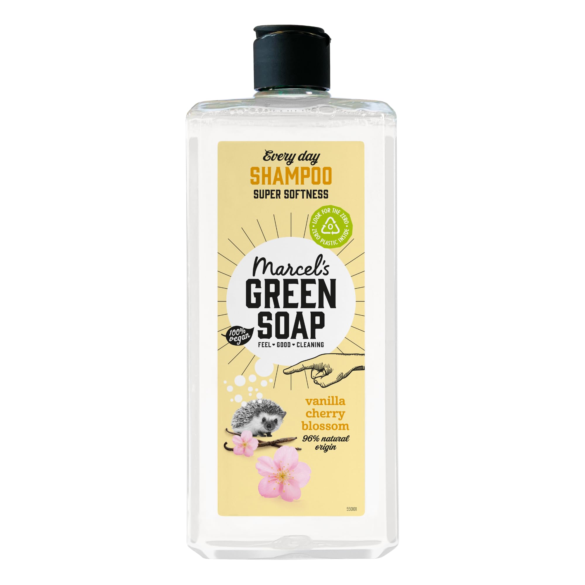 Marcel's Green Soap - Every Day Shampoo Vanilla & Cherry Blossom - Microplastic-free formula - Vegan - Refillable - 300 ml
