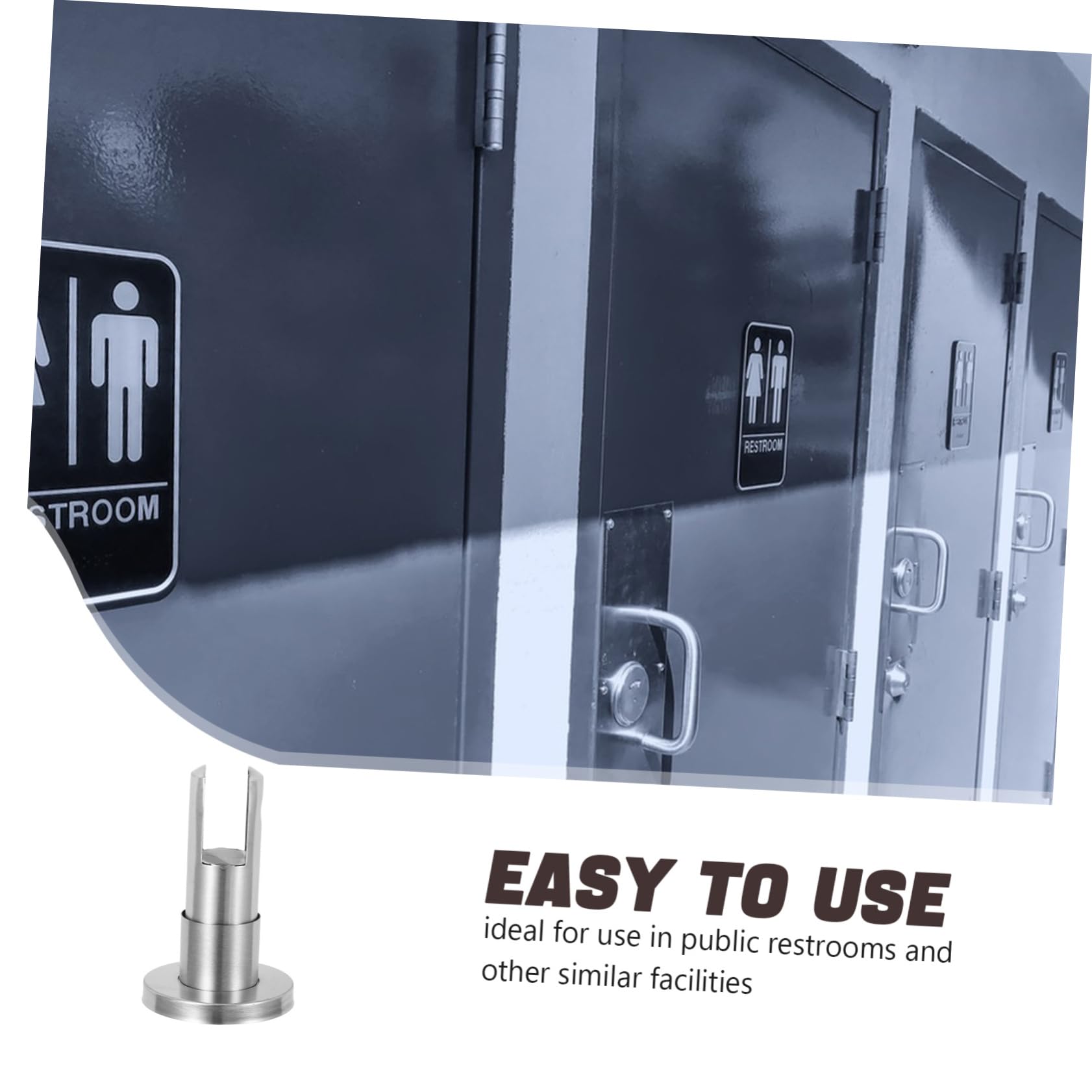 Soporte Metálico para Mampara de Baño en Acero Inoxidable Altura Ajustable 45-65 Mm