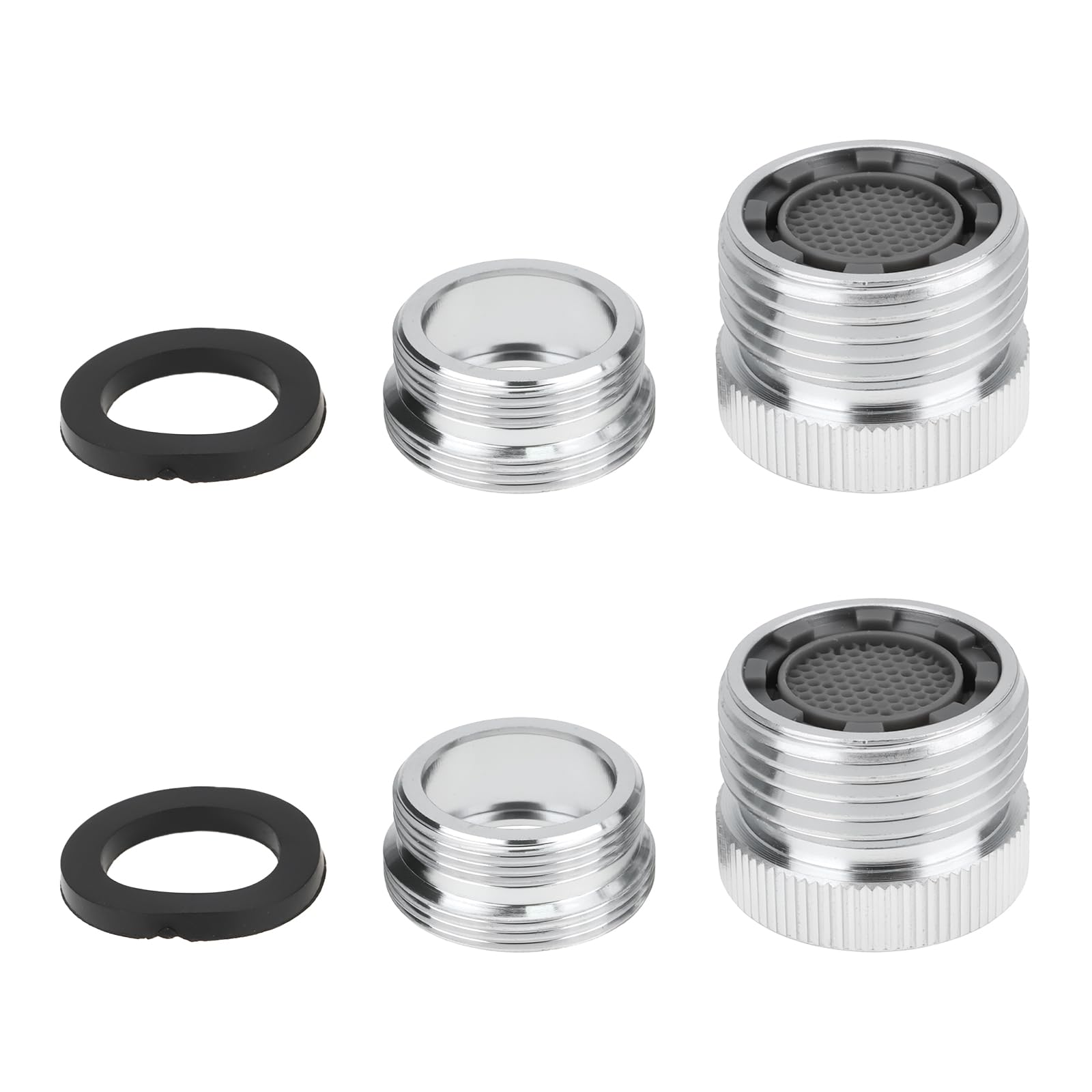 eMagTech 2 Sets Faucet Adapter Kit 24mm to 22mm M22 Female to 3/4 GHT Compatible with Standard 3/4 inch Garden Hoses
