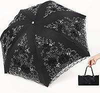 Vista 155 de Honeystore Sombrilla bordada con flor 3D plegable UV con encaje clásico