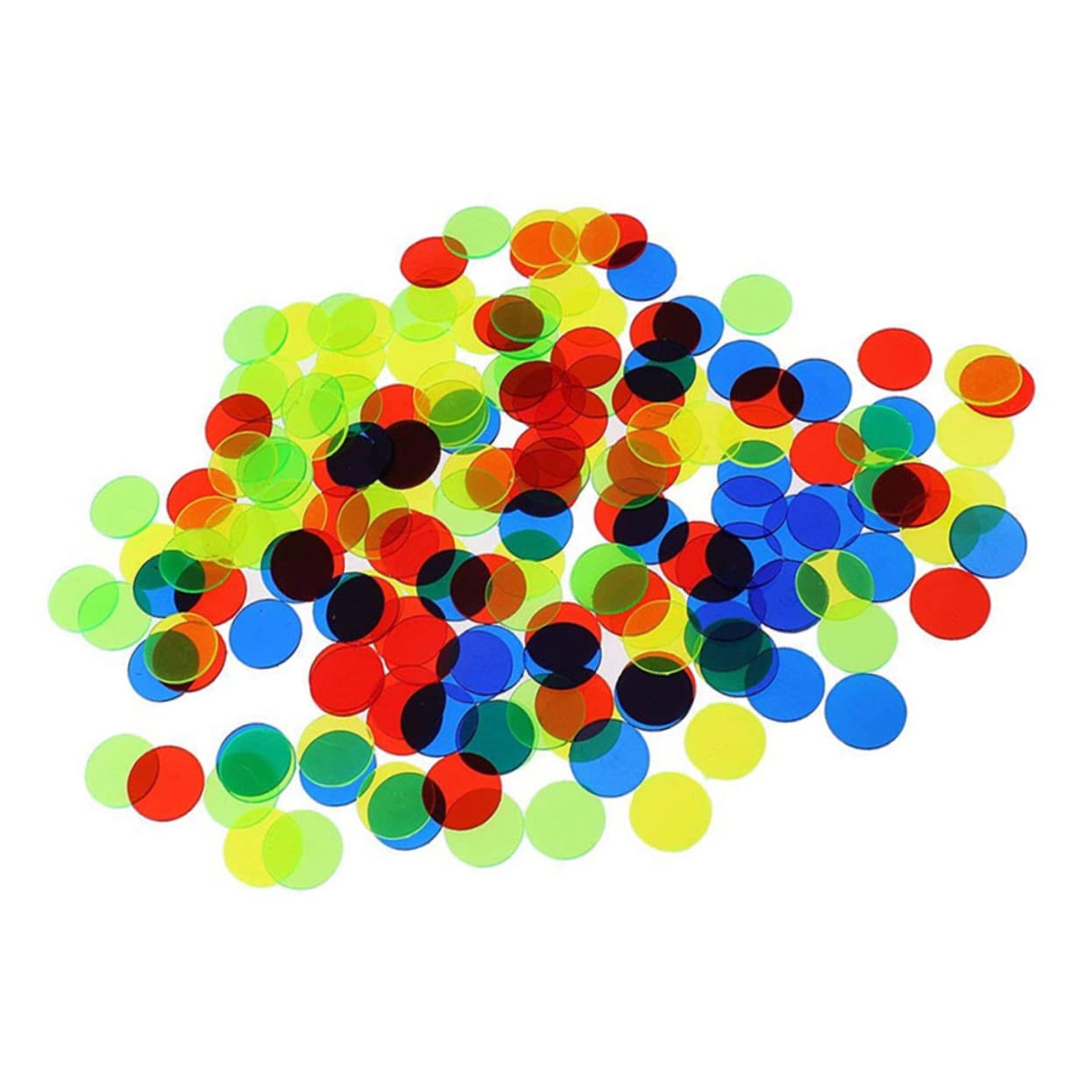 Toyvian 1000 Stk spielzeug zählchips aus kunststoff klare Zähler Bingochips 500 Bingomarker aus Kunststoff Bingo-Chips 15 mm Token Bingo-Chips zählen Poker Zeichen CD Rabatt Kind runden