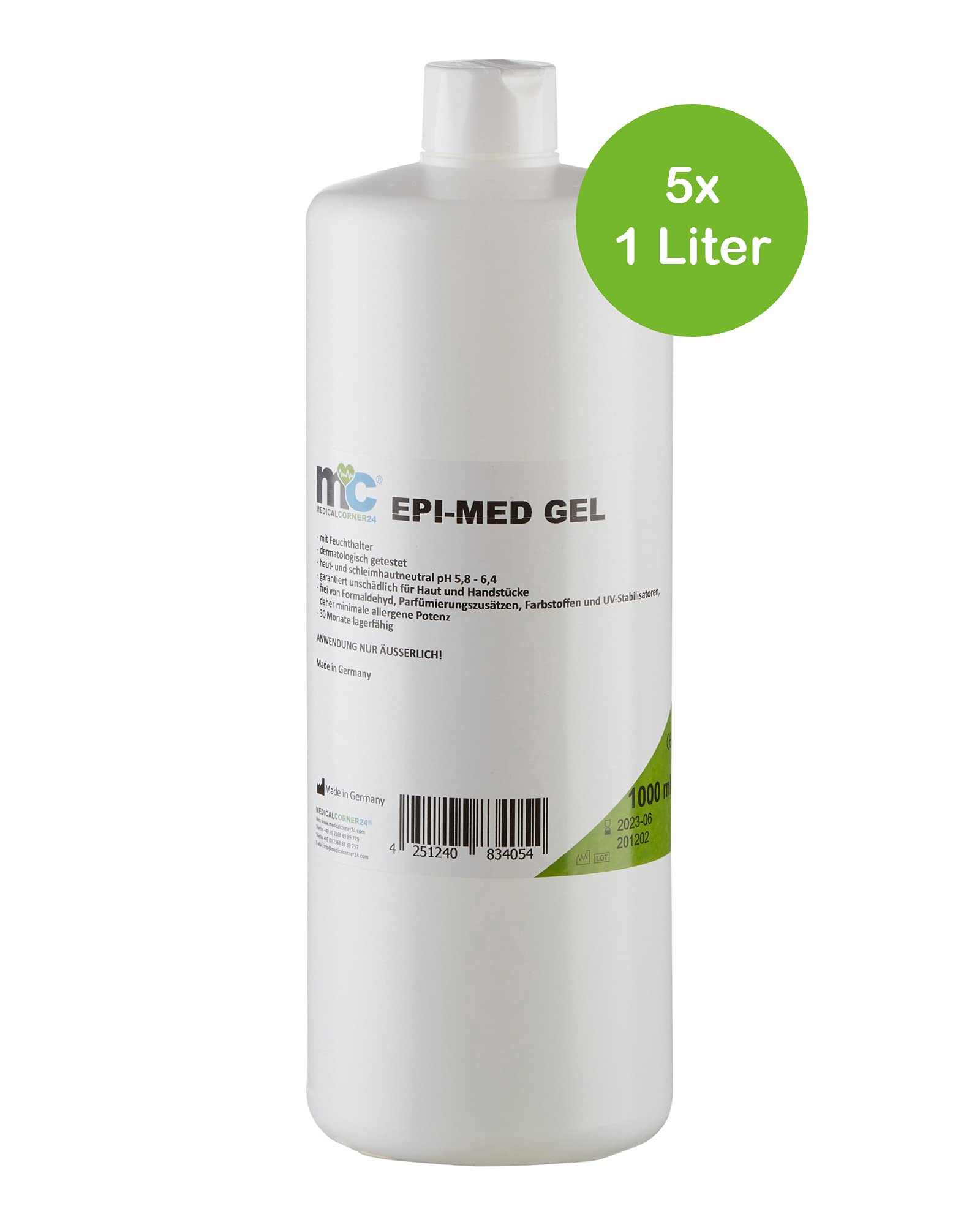 5 x 1 L Epi de Med Gel de contact gel pour traitement IPL lumière pulsée IPL Gel de contact