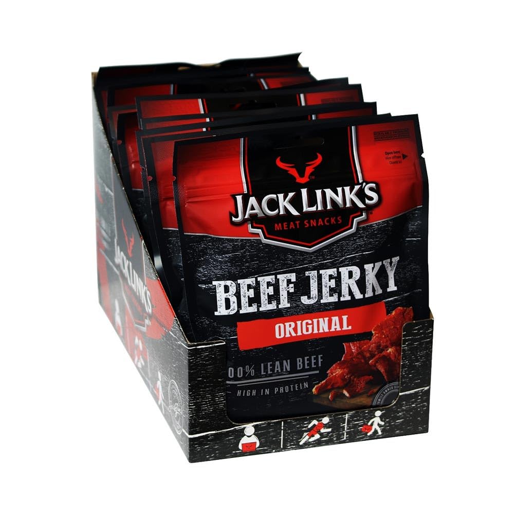 Jack Link's - Beef Jerky (12x40g) - Getrocknetes Rindfleisch - Protein-Rindfleisch-Jerky - Original