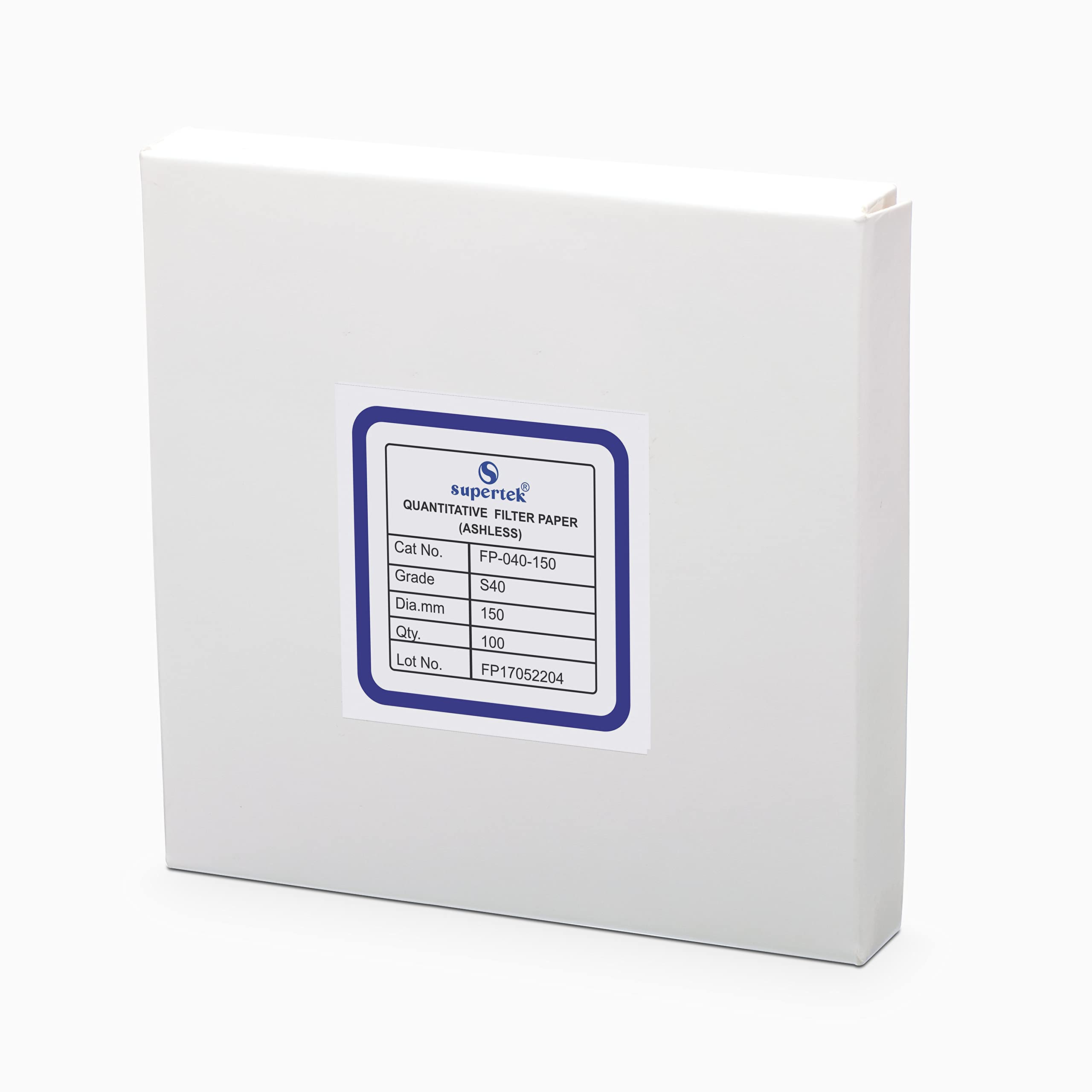 Buy Supertek Grade 40 Ashless 150 mm Filter Paper Quantitative Round