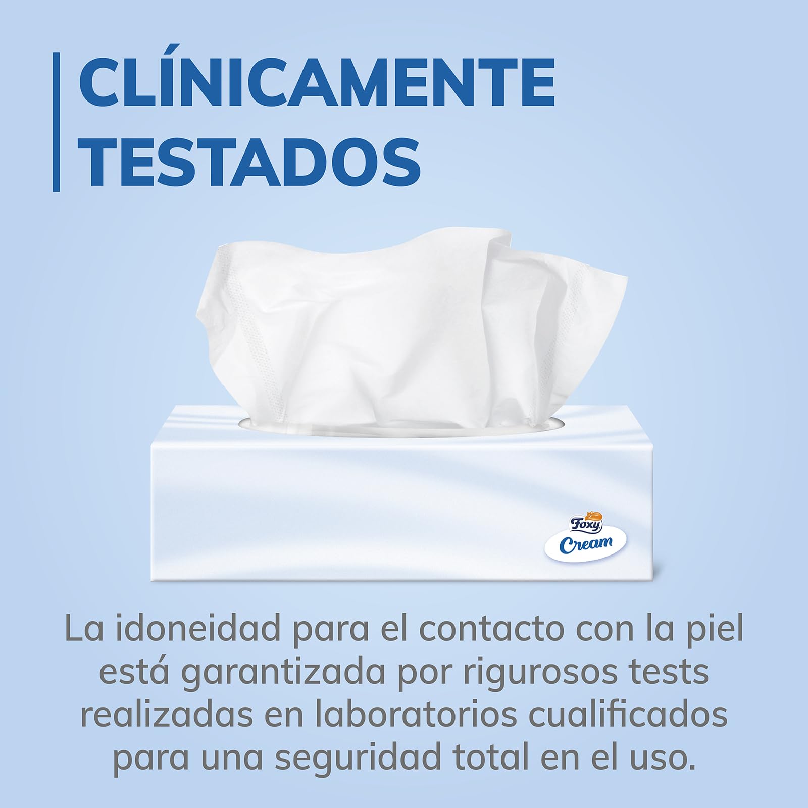 Foxy Cream | Pañuelos faciales en caja | 12 cajas de 76 pañuelos 4 capas | Con crema hidratante | Certificación FSC | 100% energía eléctrica renovable | Paquete 100% reciclable