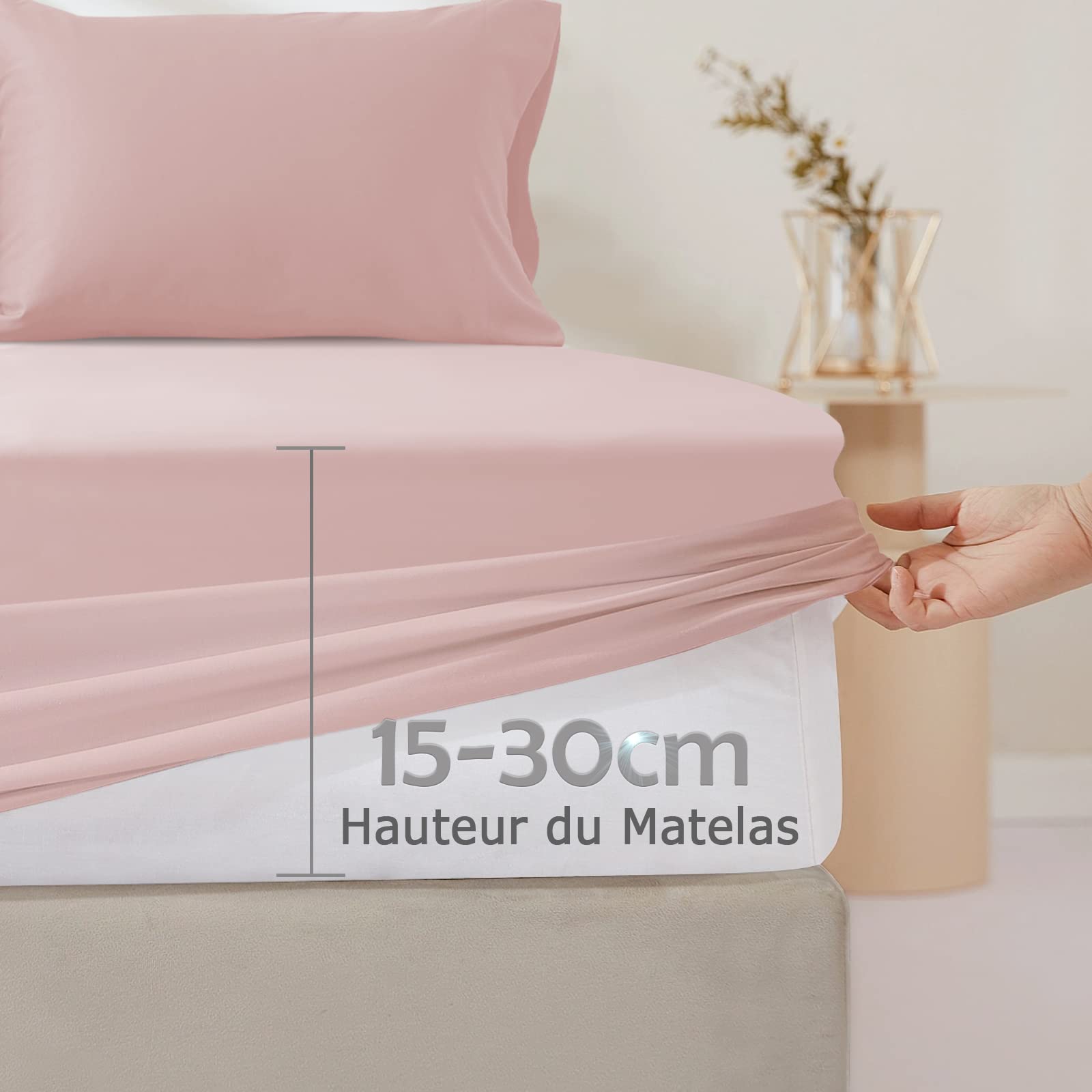 Protège-Matelas Imperméable 160x200cm - Housse 3D Respirante Et Silencieuse - Gris