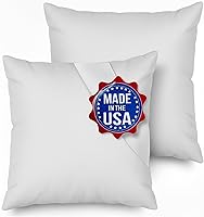 Vista 1 de MSD Paquete de 2 rellenos de almohada de 28 x 28 pulgadas, hipoalergénicas, cuadradas, de poliéster blanco, relleno de almohada europea para sofá