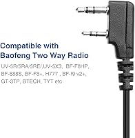 Vista 7 de BAOFENG Micrófono policía Walkie Talkie Accesorios de micrófono Radioaficionado Micrófono para Baofeng UV-5R Mini BF-F8HP Pro 5RM UV-32 DM-32 GM21