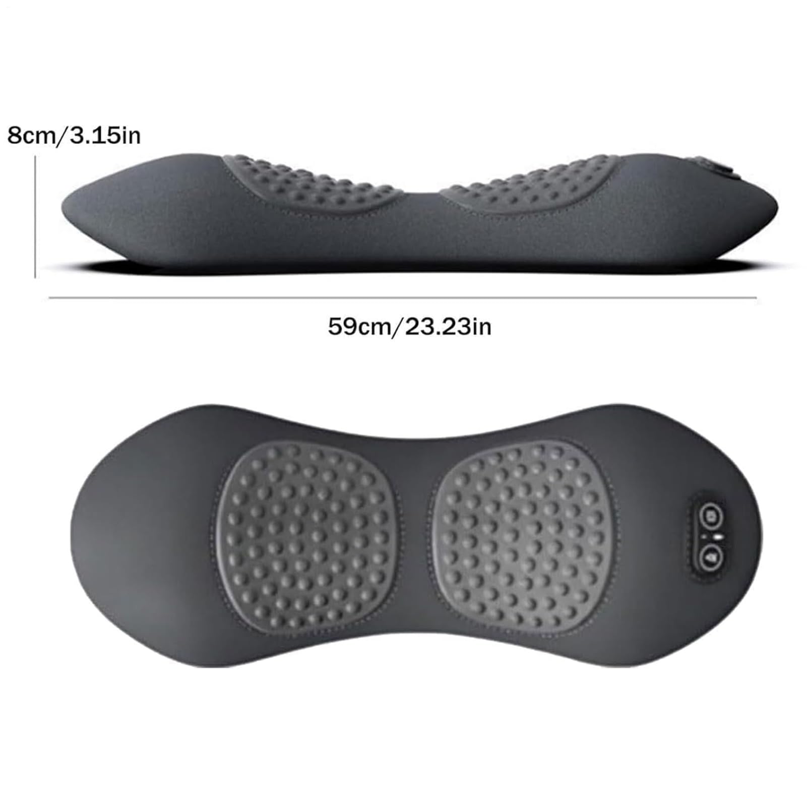 Almohada soporte cintura para dormir Masaje Relajante Vibratorio Con Calor | Almohadilla Térmica Portátil para Cintura Para Coche Sofá Reclinable Viaje Hogar Oficina Dormitorio Estudio