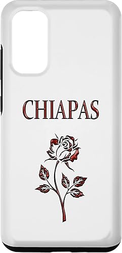 Galaxy S20 Chiapas funda de celular Fundas de teléfono mexicano Funda de flor roja