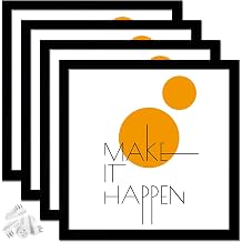 20x20 Picture Frame Set of 4, Black Gallery Wall Frames