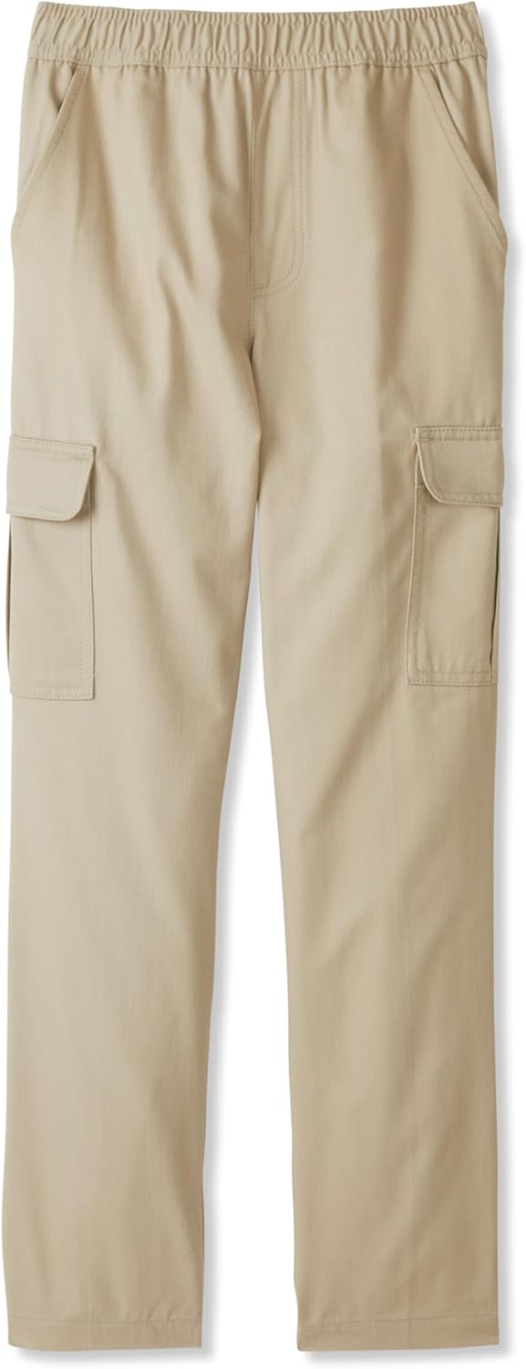 French Toast Boys' Pull-On Straight Fit Twill Cargo Pant