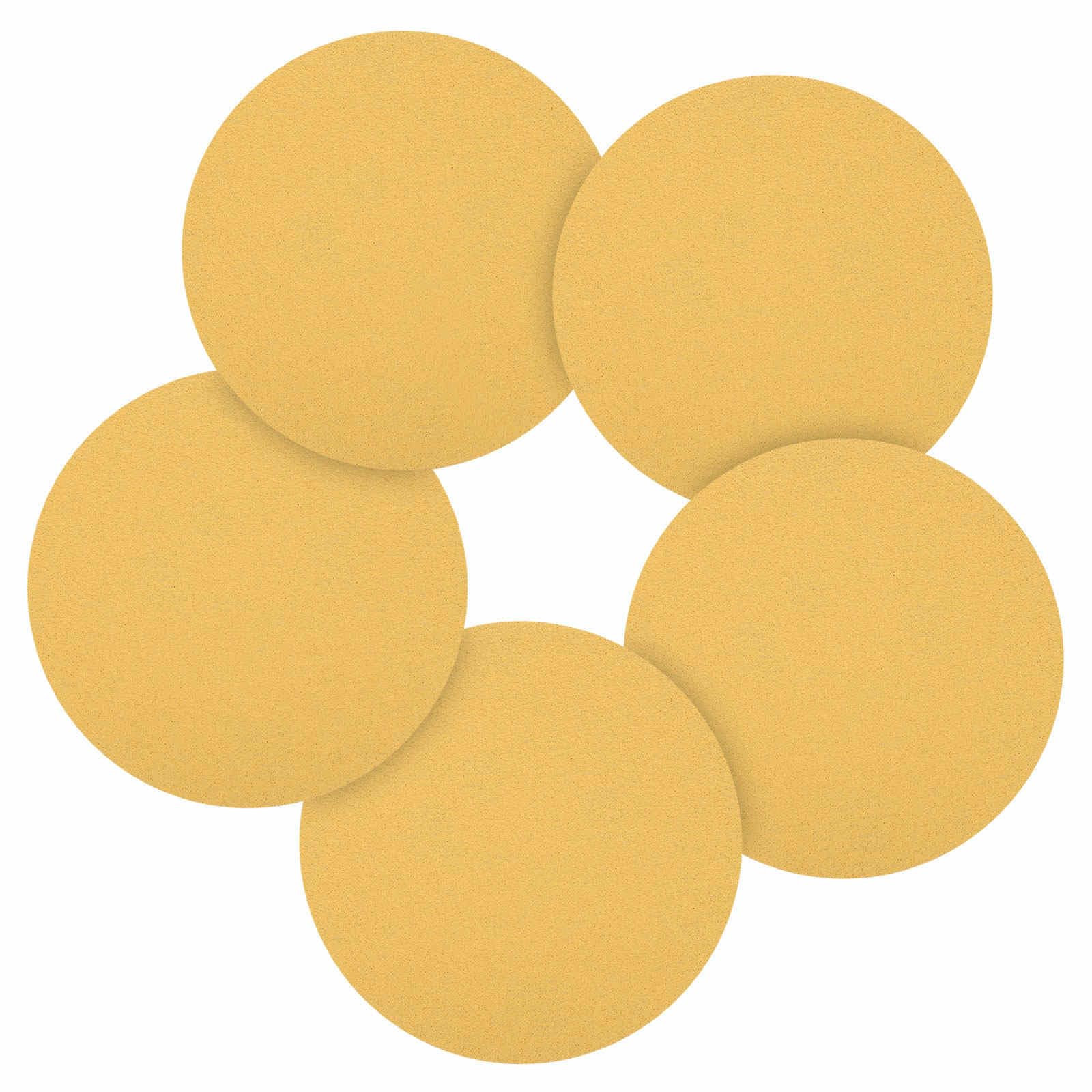 CoCud 50 Pcs 152 mm Sanding Disc 80 Grit Round Hook and Loop Sandpaper Fit for Random Orbital Sander or Automotive Car Repairing, Grinding and Polishing, Yellow