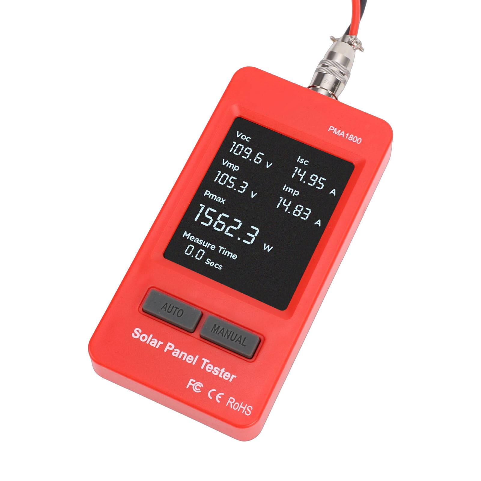 Pissente 1800-W-Solarpanel-Tester Photovoltaik-Multimeter MPPT-Messgerät mit Großem LCD-Bildschirm und EVA-Tasche