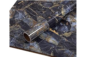 15.6 inch Blue Marble Contact Paper Sticker Self Adhesive Drawer Cabinet Sticker