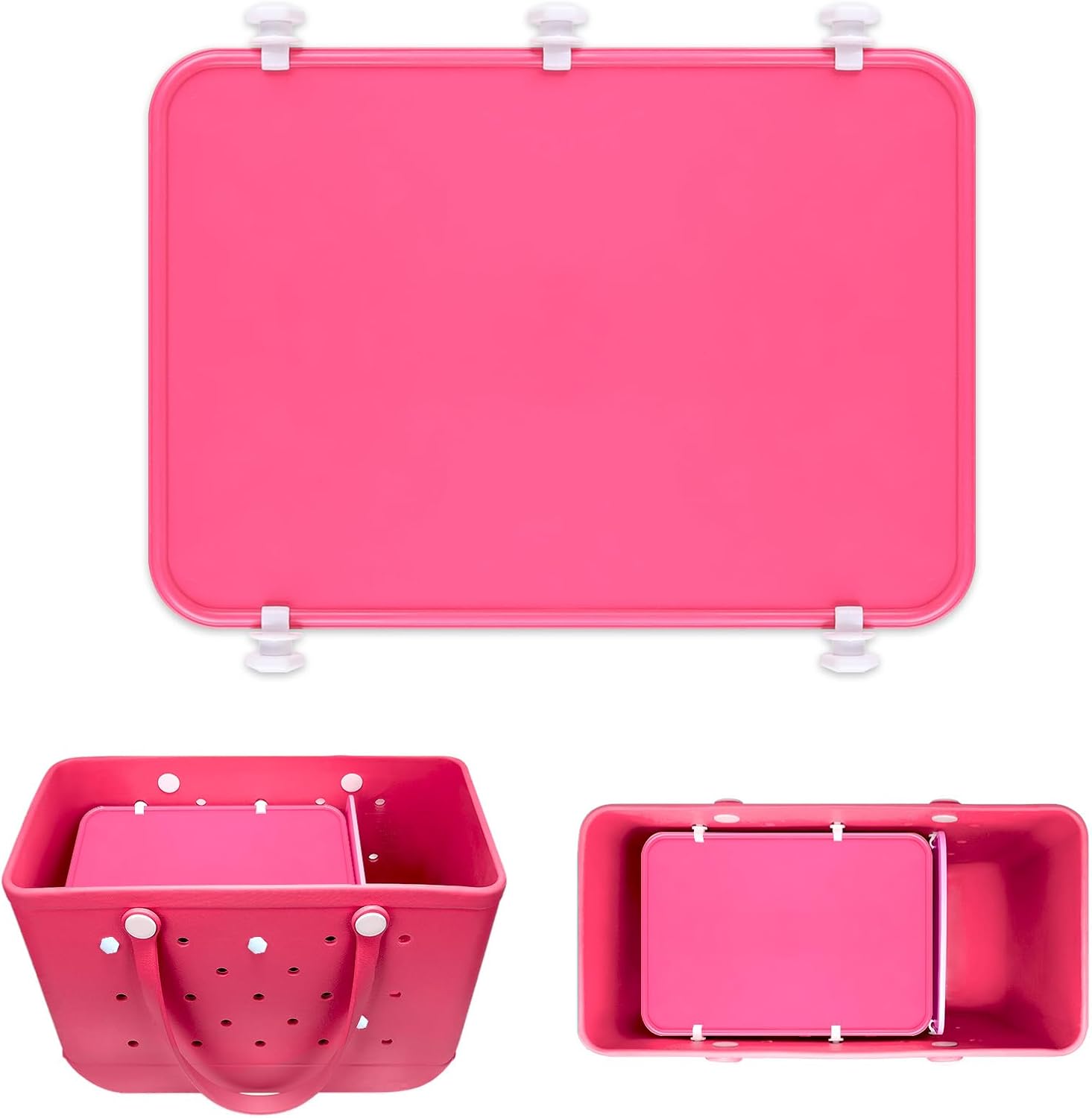 Divider Tray for Bogg Bag Original Accessories for Bogg Bags X Large Beach Bag Accessories Suitable for Bogg Bag and Divide Space Pink,1PC Pink 1 PC