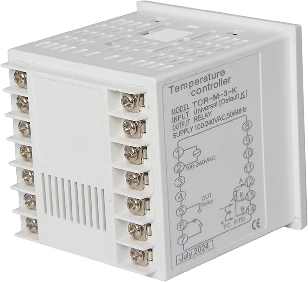 Thermostat TCR Series Temperature Controller 220V with Input K 0-400 Output Relay or SSR(96x96)