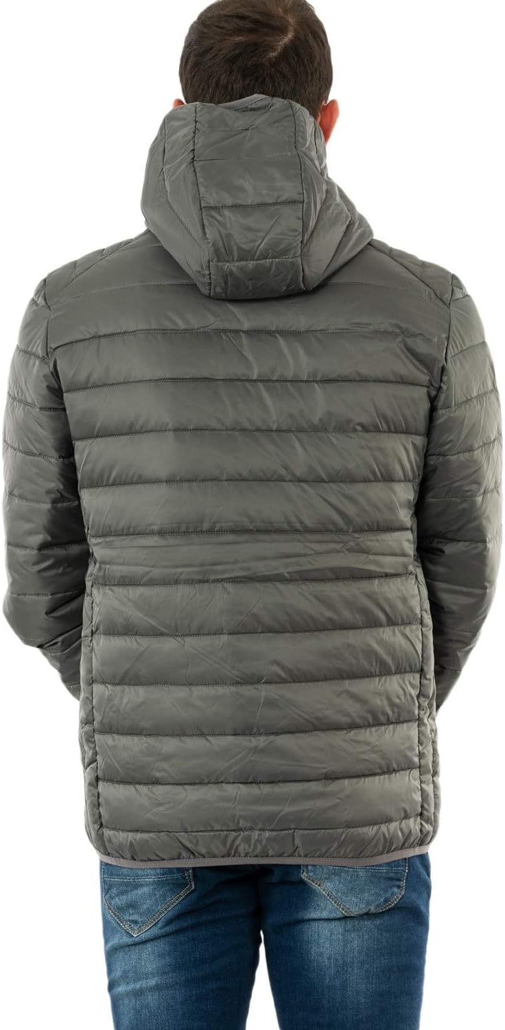 ellesse Lombardy Padded Jacket in Dark Grey XS