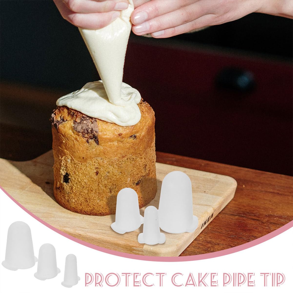 ULTECHNOVO Couvre-Embouts pour Décoration de Gâteaux Accessoires Indispensables 6pcs en Silicone Protecteurs Solide et Polyvalents pour Douilles à Pâtisserie