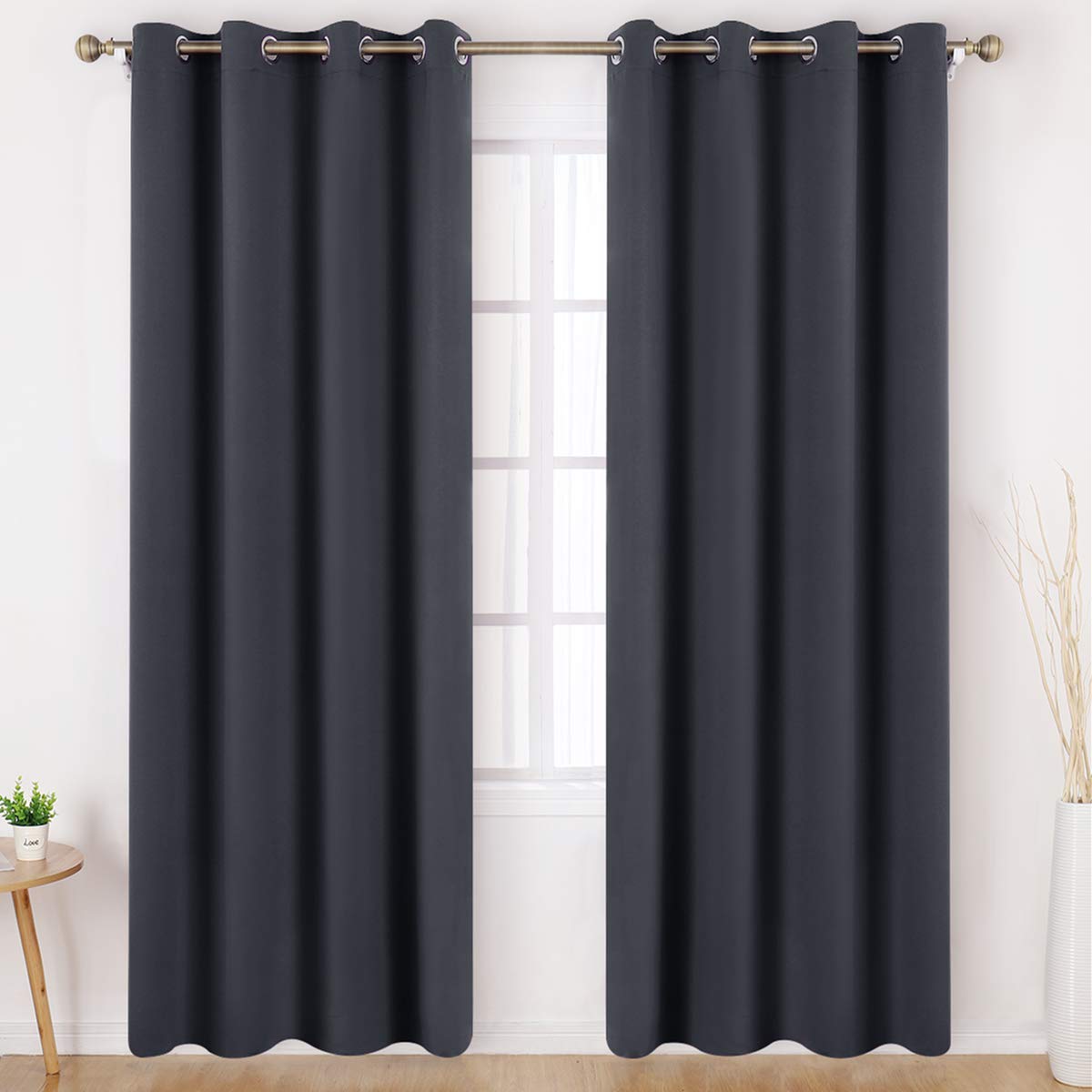 Dark Gray Blackout Curtains Curtains & Drapes 2023