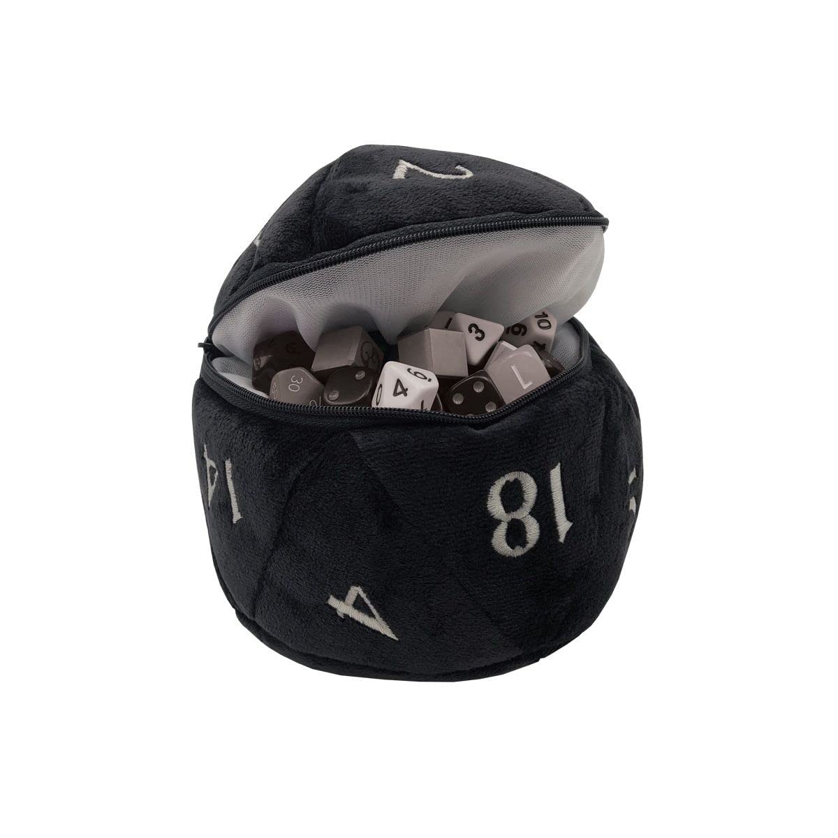 Board Games- Dice Bag Ultra Pro-D20-Borsa per Dadi in Peluche, Colore Nero, 15680
