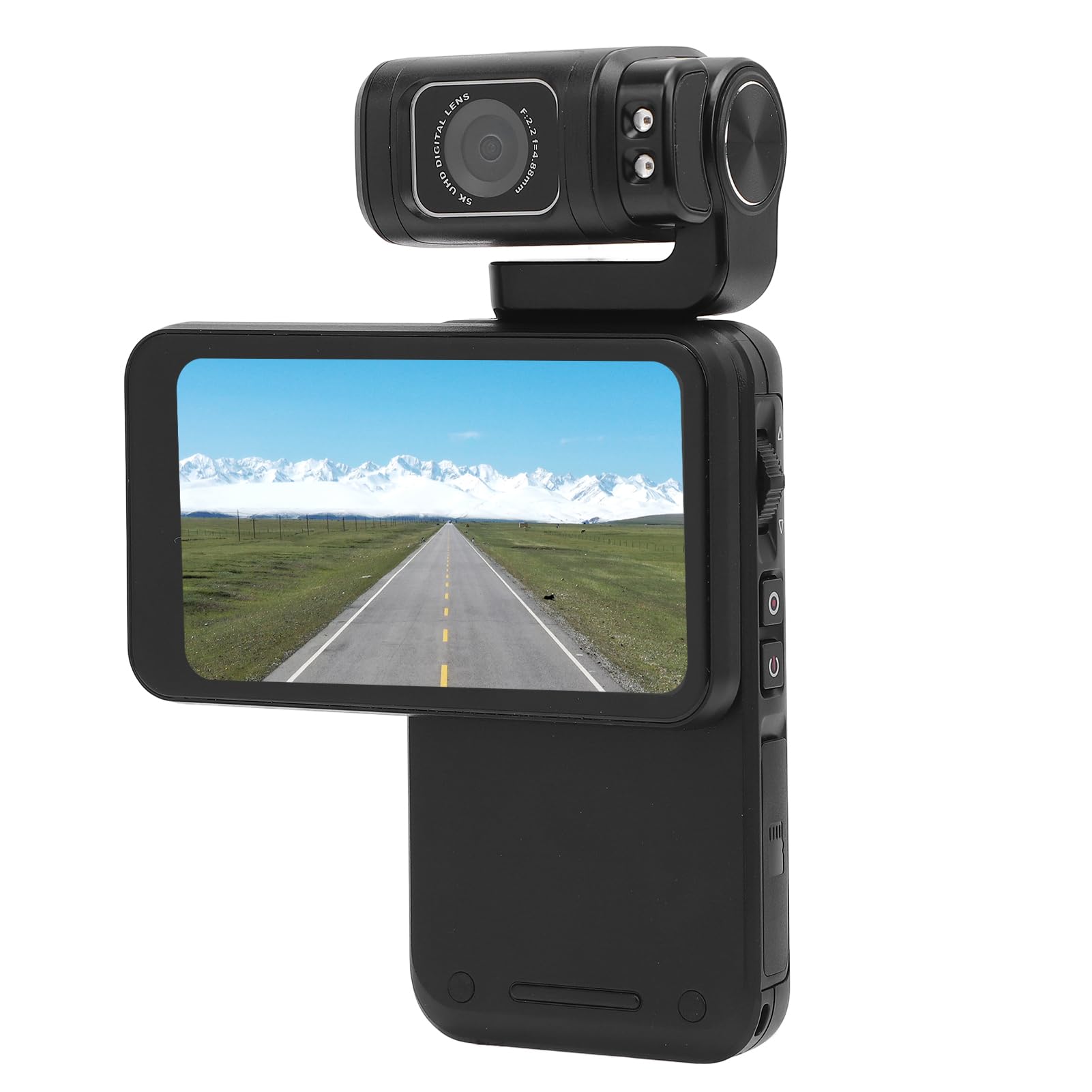 5K Video Camera Camcorder, Handheld Camcorder with 2.5in CMOS and 30fps Video, 10X Digital Zoom, 3.5in Rotatable Touchscreen, 3250mAh Battery, Digital Camera for Photography