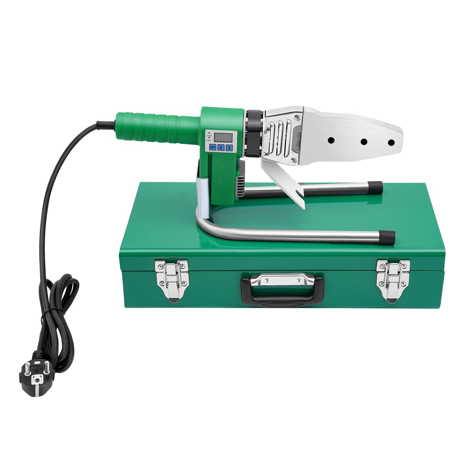Macchina Per Saldare Tubi Acqua, Polifusore Professionale 1500W, Precisione Temperatura, 3 Teste 20/25/32mm, Schermo LED Chiaro, Per PPR PE PP HDPE, Impianti Idraulici Casa Cantiere, 220V Europea