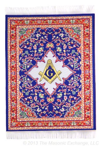 Square & Compass Blue Carpet Masonic Mouse Pad