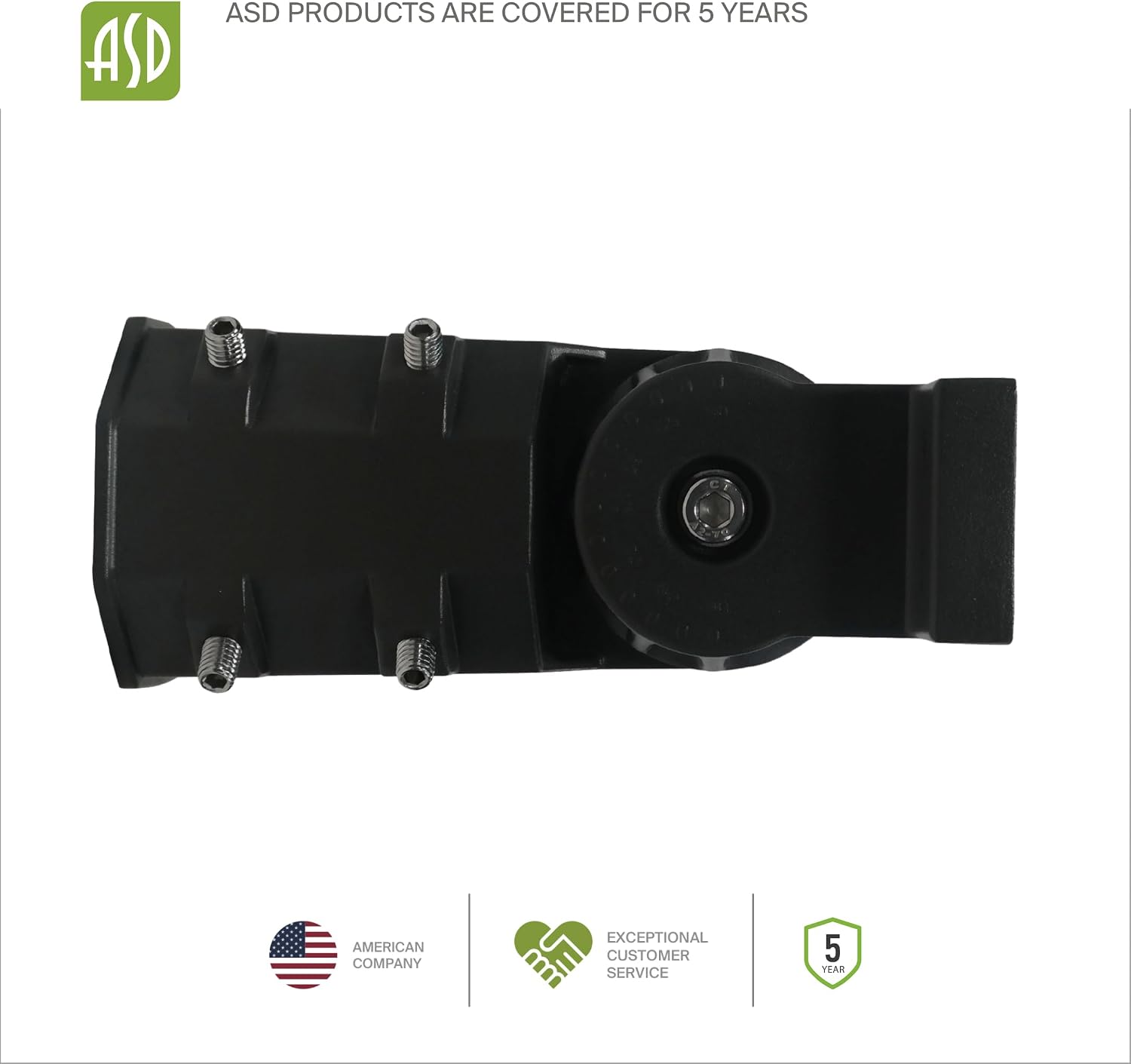 ASD Slip Fitter Mounting Bracket for LED Area Lights | Compatible with 150-300W LSB5, LSB5A, LSB5B | Black, 20 Pack