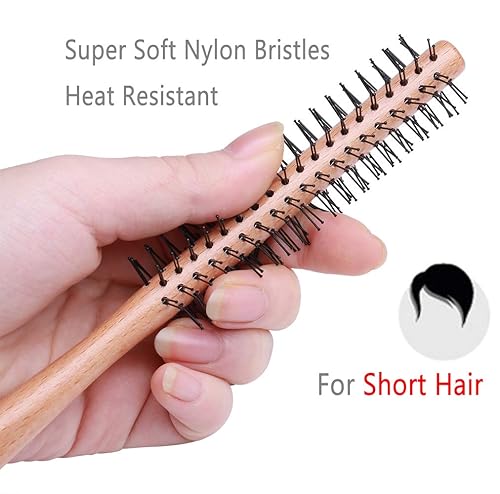 Miniatura 5 de PERFEHAIR Cepillo redondo pequeño para cabello corto, mini rodillo Quiff de 1 pulgada para mujeres y hombres, mejor para cabello fino, flequillo,