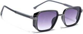 EYEJACK by Voyage UV Protected Black Square Sunglasses for Men & Women Price In India