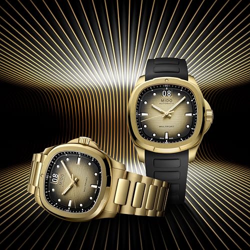 Image of MIDO Multifort TV Big Date - Swiss Automatic Watch for Men - 40mm Case with Transparent Caseback