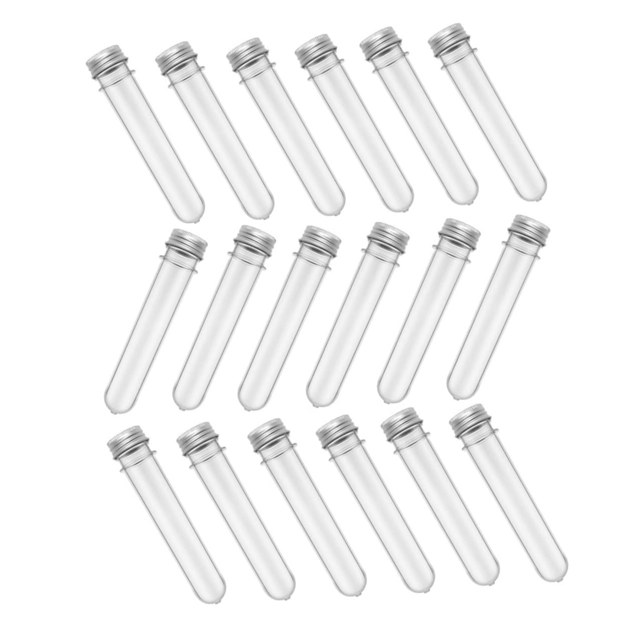 50piezas Botella De Tubo De Ensayo Transparente De Tubos De Almacenamiento De Pet para Dulces para De Baño y Organizacion De Espacio