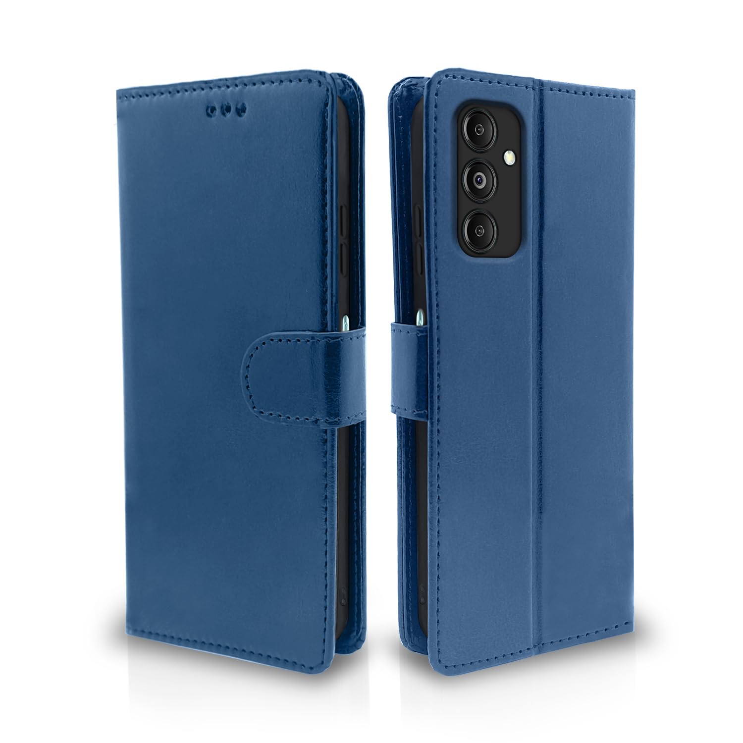 Pikkme Flip Cover Leather Finish | Inside TPU with Card Pockets | Wallet Stand and Shock Proof | Complete Protection Flip Case for Samsung Galaxy M35 5G (Blue) (B0D9M3LNNJ) Amazon Price History, Amazon Price Tracker