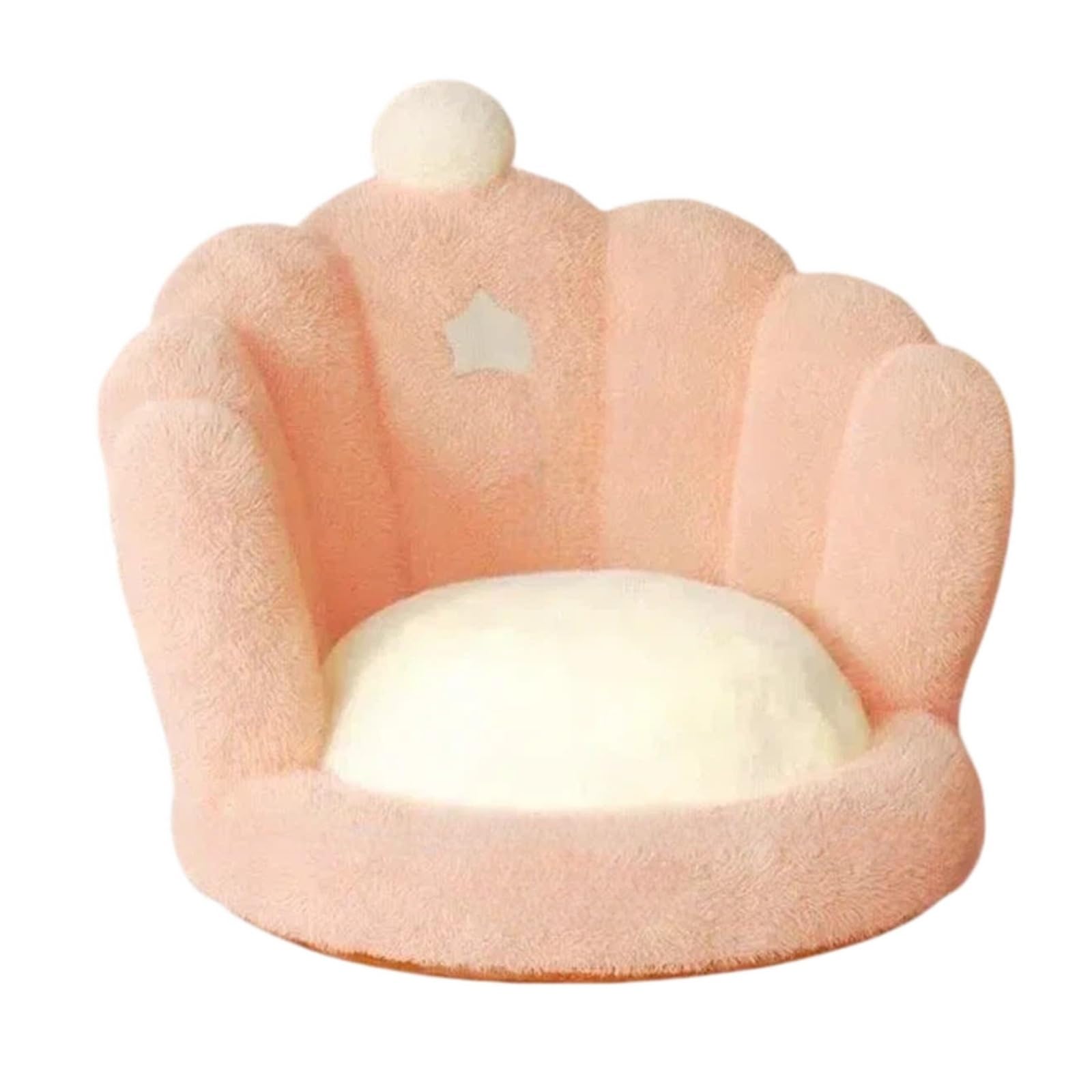 Kleines Sofa Lazy Sofa mit Bettrückenlehne, einzelnes Tatami-Bodenkissen for Kinder im Leseschlafsaal Einzelsofa(Orange)