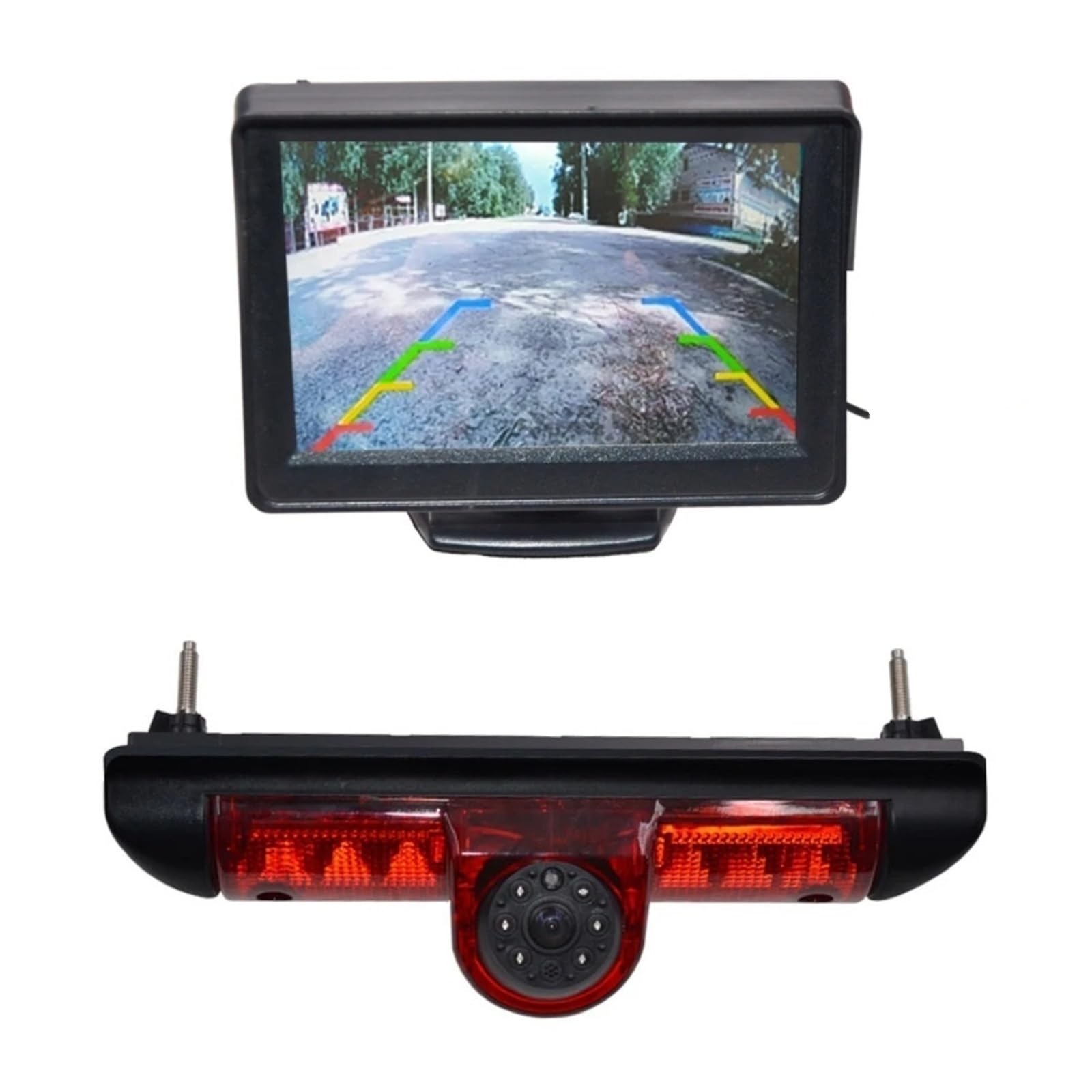 Cámara Visión Trasera para Coche, CCD HD, Luz Freno, Monitor 4,3 Pulgadas para Ducato para Citroen para Jumper para Peugeot para Boxer (2006-2015) Cámara Trasera
