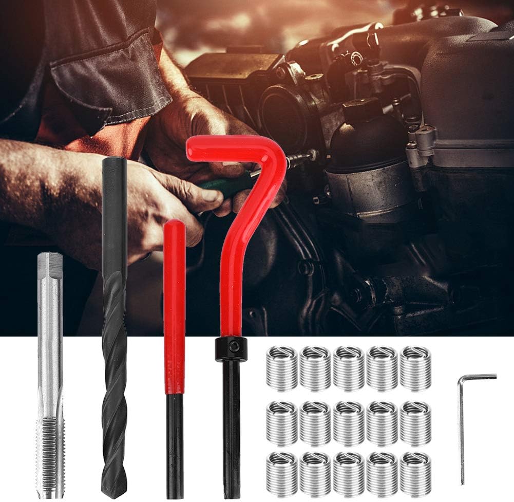 20 Pcs Thread Repair Kit, Thread Insert Kit, Thread Repair Tool for Automobile Parts, High Voltage Switchgear and Other Scenes