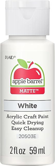 Plaid Acrylic Paint, White, 59.1 ml (Pack of 1)