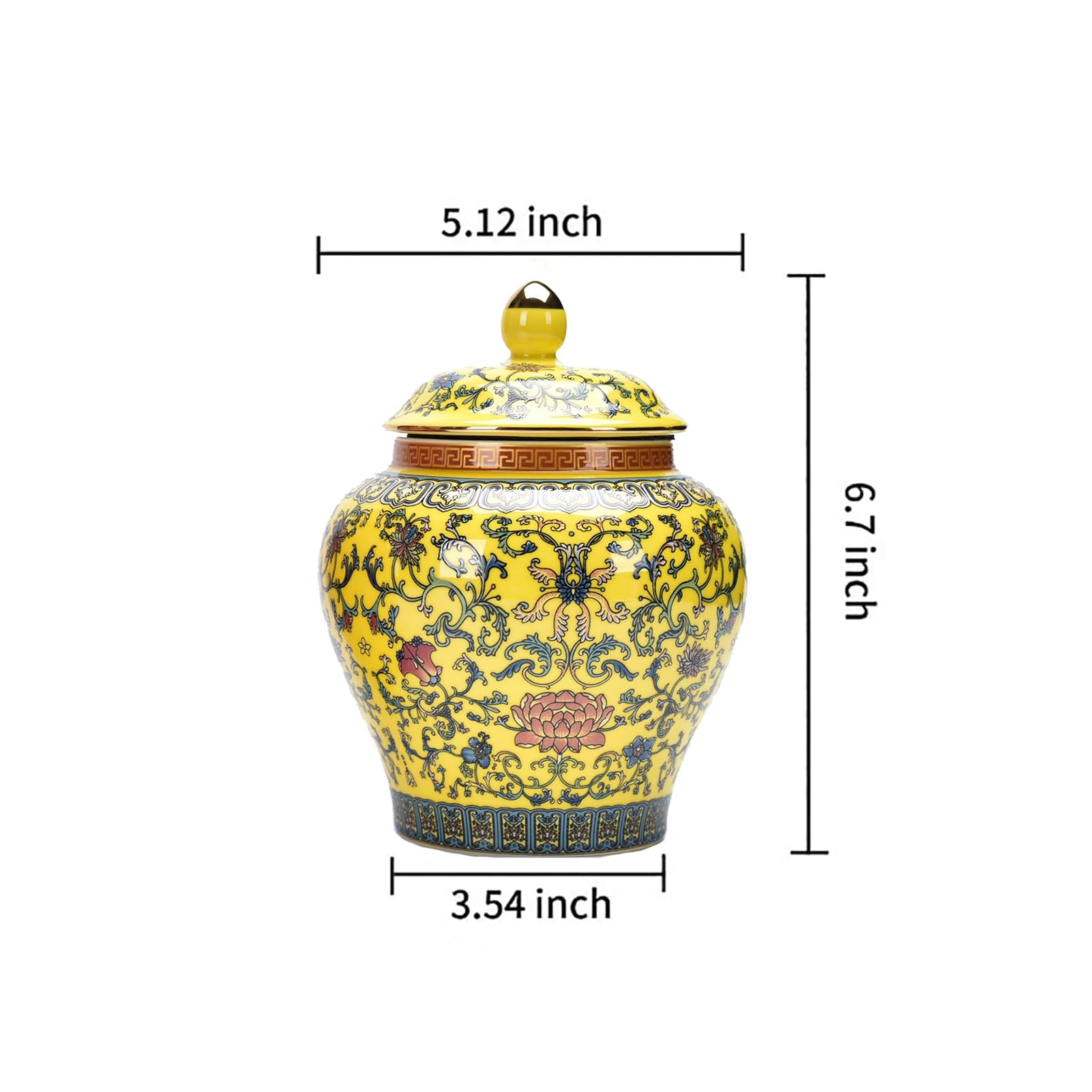YLME Caja para bolsitas de té tarros de cerámica para la cocina organización despensa recipientes herméticos para harina azúcar arroz café en grano té y aperitivos,Amarillo